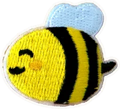 Abeille rayée souriante