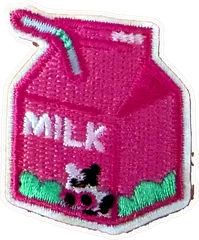 Brique de lait rose