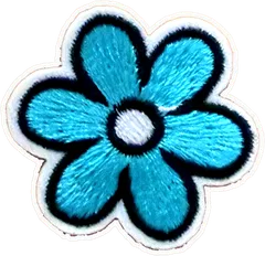 Fleur bleue à six pétales